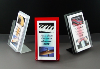 coloured leaflet dispensers with clear fronts coloured leaflet dispensers with clear fronts